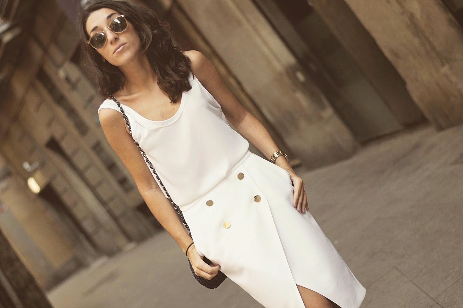 falda zara, top zara, bolso mango, sunnies H&M, sandalias Sommers