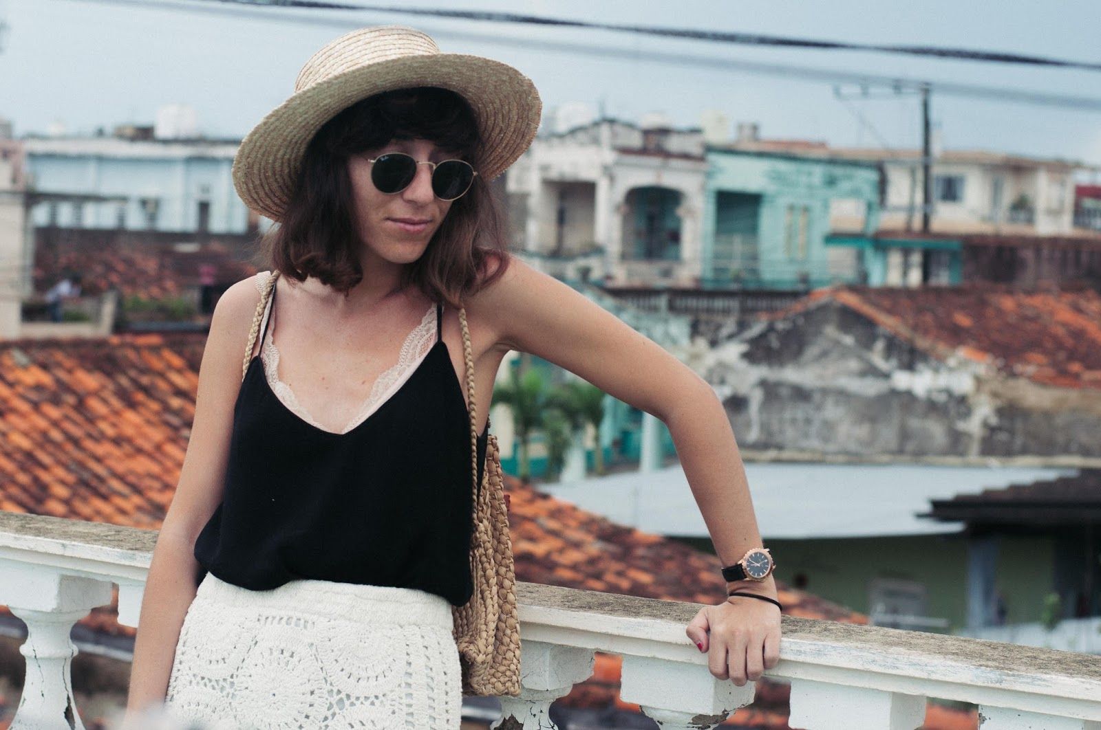 Espardeñas, falda Zara, top Mango, Lack of Color