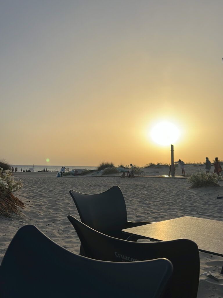 Puesta de sol desde el restaurante Las Benjumeas de Zahara de los Atunes