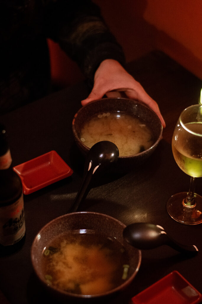 Sopa de miso de Kynoto sushi bar de Barcelona