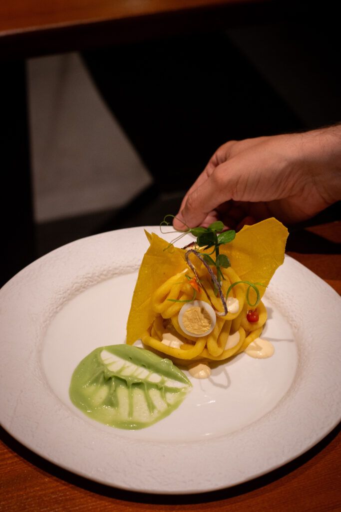 Causa de pollo payes a la Limeña del restaurante peruano Macambo en Barcelona