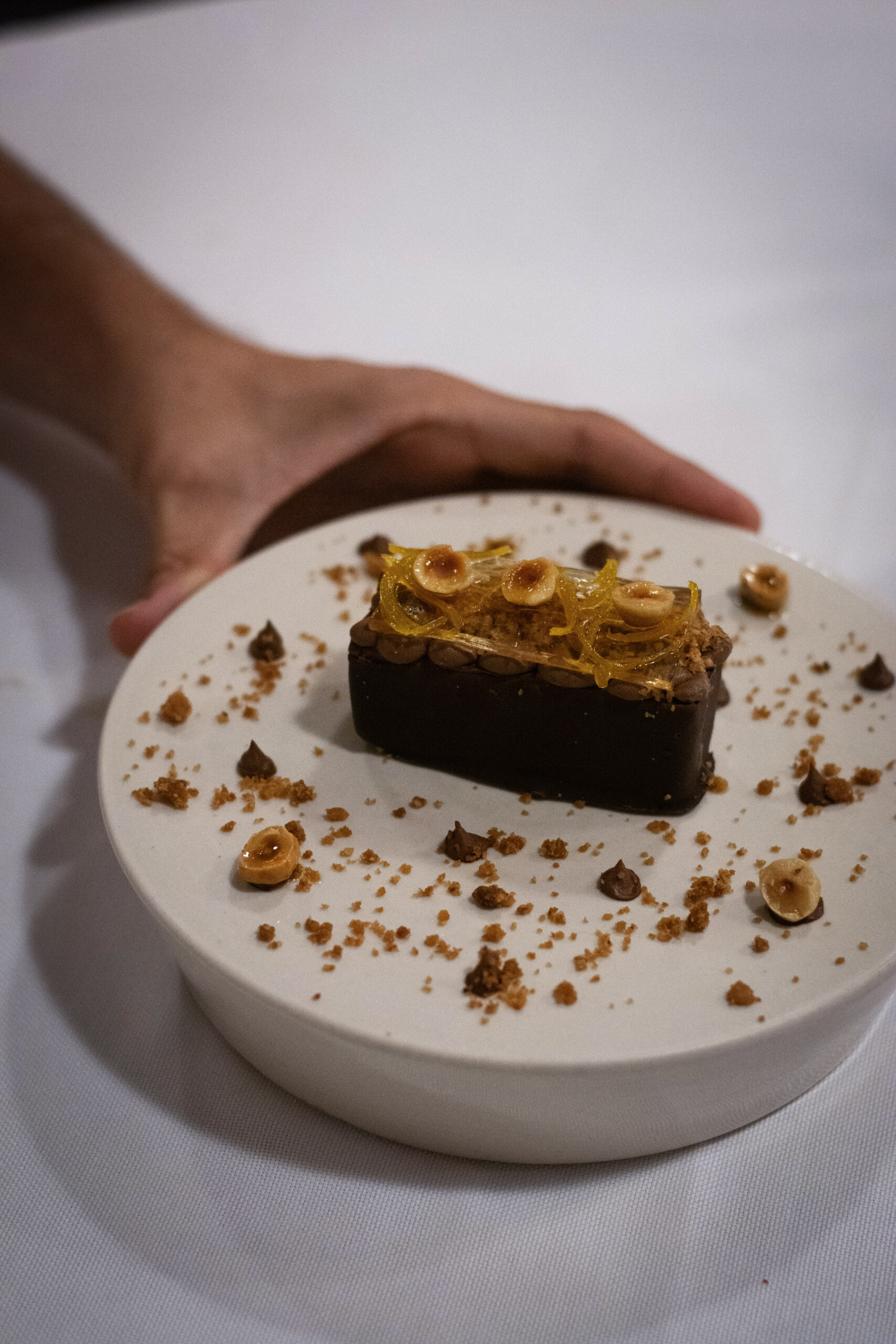 Lingote de gianduja y chocolate crujiente de La Gormanda Barcelona