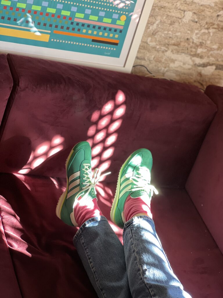 zapatillas de deporte verdes y blancas SL 72 OG de adidas Originals