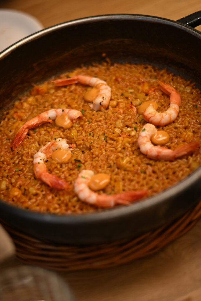 Arroz de langostinos de Delta Arrocería Informal en el Born de Barcelona
