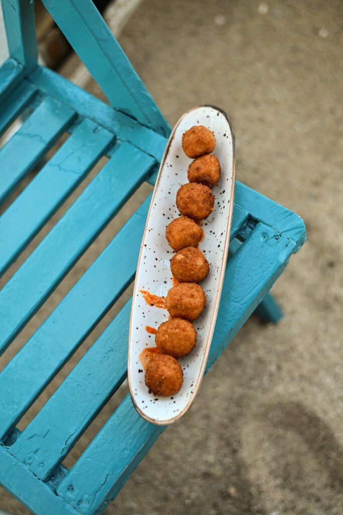 Croquetas de gamba roja La Donzella de la Costa Badalona