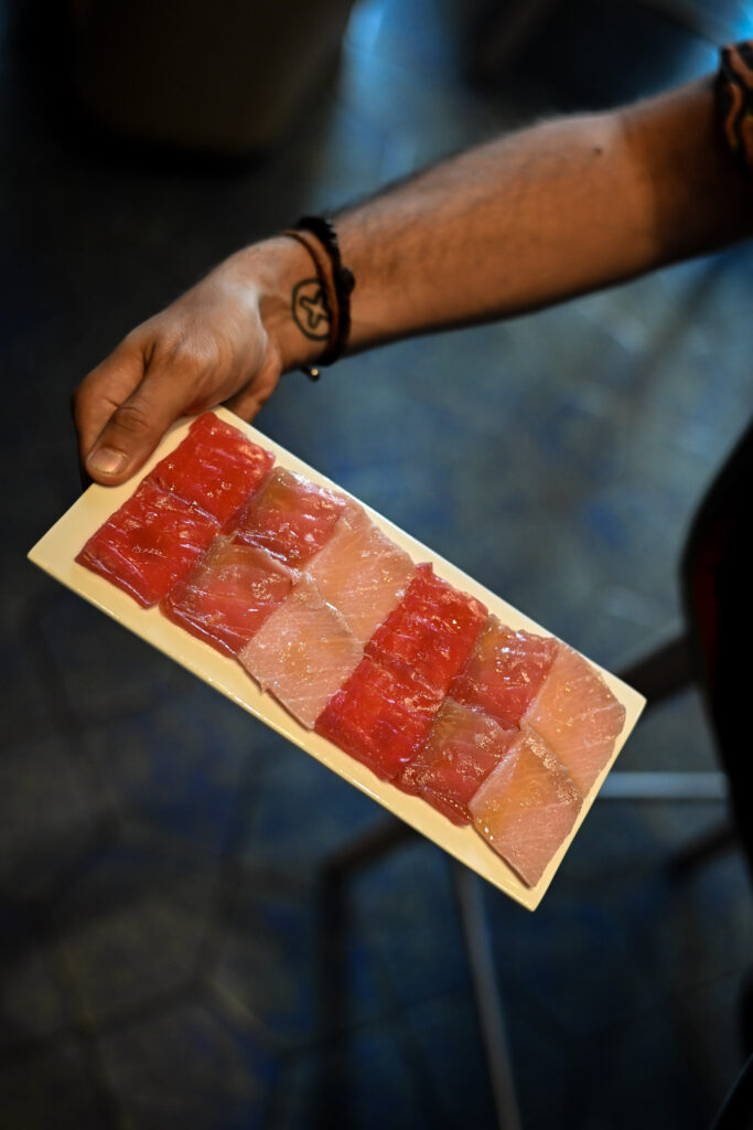 Trilogía de atún rojo de Tunateca Balfegó en la Diagonal de Barcelona