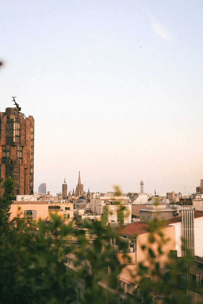 Vistas a la catedral desde la terraza de El Palace Barcelona