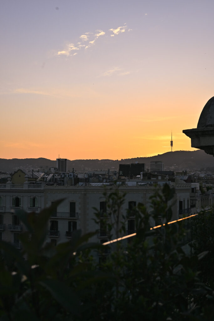 Puesta de sol sunset desde la terraza de El Palace Barcelona