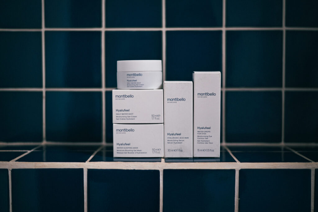 Daily Water Shot Gama Hyalufeel de Montibello Skincare con ácido hialurónico 4D